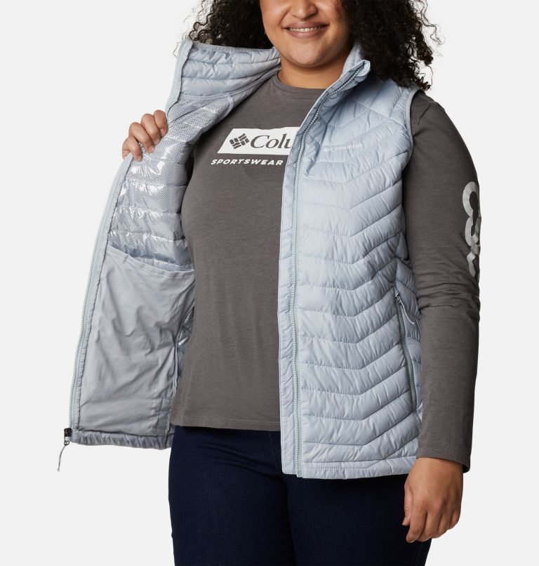 Women's Columbia Powder Lite Vest Light Grey | Plus Size CA-XCL03